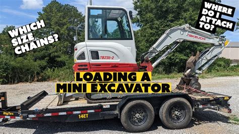 loading mini excavator on truck|how to transport a mini excavator.